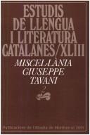 Cover for Miscell̃ània Giuseppe Tavani, 2.