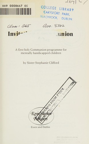 Cover for Invitation to Communion