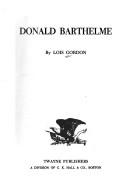 Cover for Donald Barthelme