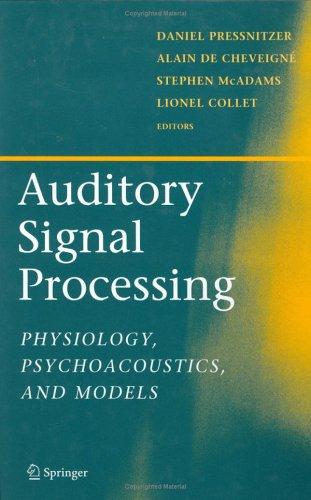 Cover for Auditory Signal Processing