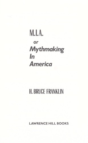 Cover for M.I.A., or, Mythmaking in America