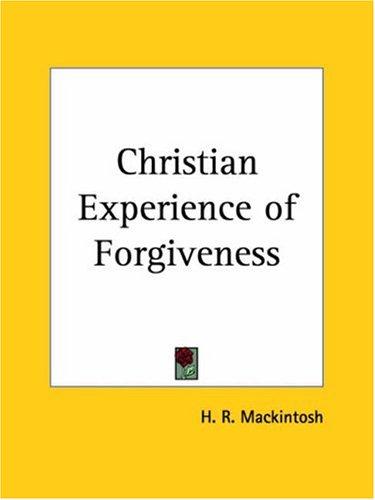 Cover for Christian Experience of Forgiveness