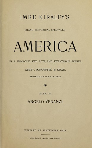 Cover for America