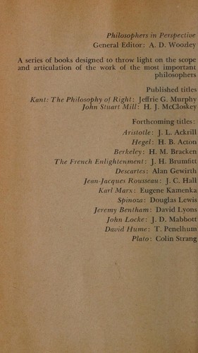 Cover for Kant: the philosophy of right