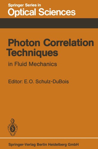 Cover for Photon correlation techniques in fluid mechanics