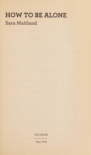 Cover for How to be alone