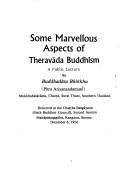Cover for Some marvellous aspects of Theravāda Buddhism