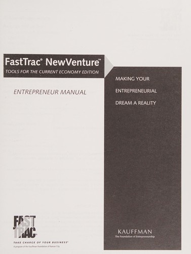 Cover for Kauffman FASTTRAC NewVenture Entrepreneur Manual[2010]