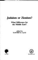 Cover for Judaism or Zionism