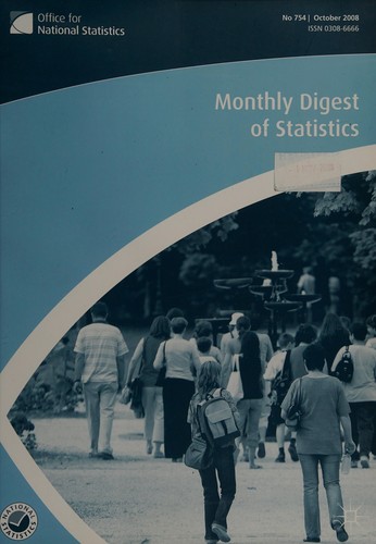 Cover for Monthly digest of statistics