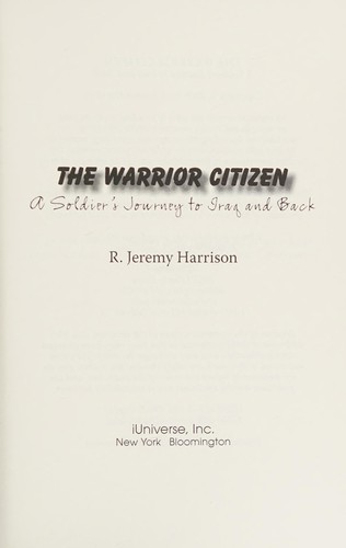 Cover for The warrior citizen