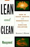 Cover for Lean and clean management
