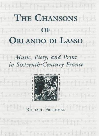 Cover for chansons of Orlando di Lasso and their Protestant listeners