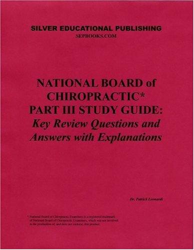 Cover for National Board of Chiropractic Part III Study Guide