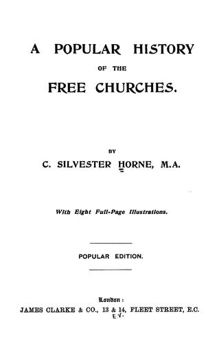 Cover for A popular history of the free churches.