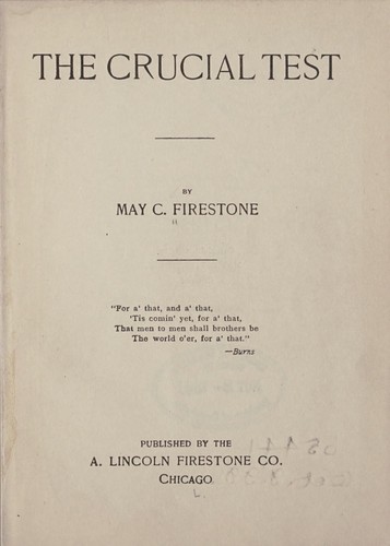 Cover for The crucial test