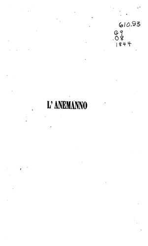 Cover for L'Anemanno di Quintino Guanciali voltato in italiano per Rafaele d'Ortensio ...