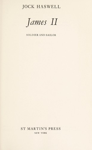 Cover for James II; soldier and sailor