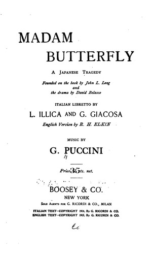 Cover for Madam Butterfly
