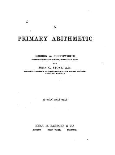 Cover for A Primary Arithmetic