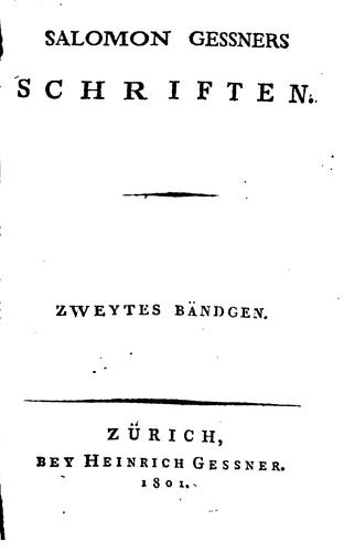 Cover for Sal. Gessners Schriften