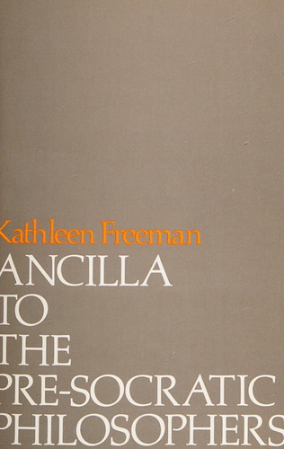 Cover for Ancilla to the Pre-Socratic philosophers