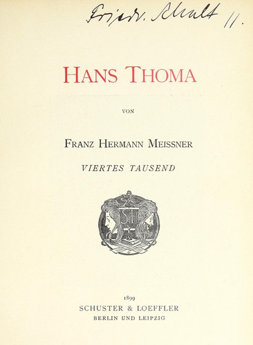 Cover for Hans Thoma