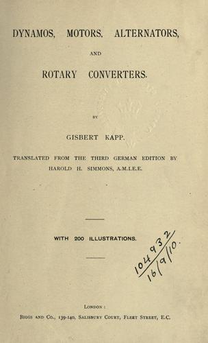 Cover for Dynamos, motors, alternators, and rotary converters