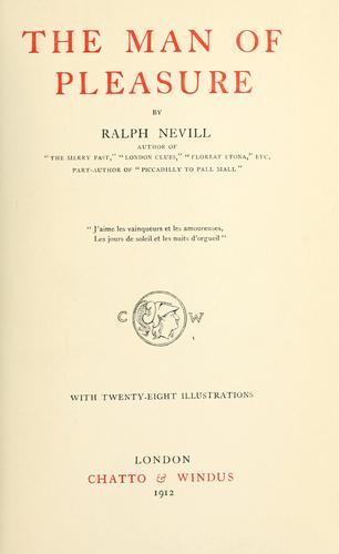 Cover for The man of pleasure