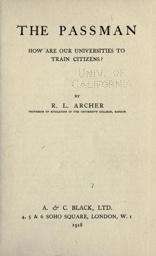 Cover for The passman