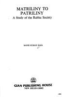 Cover for Matriliny to patriliny