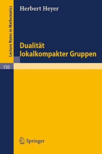 Cover for Dualität lokalkompakter Gruppen