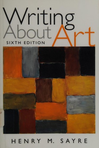 Cover for Writing about art