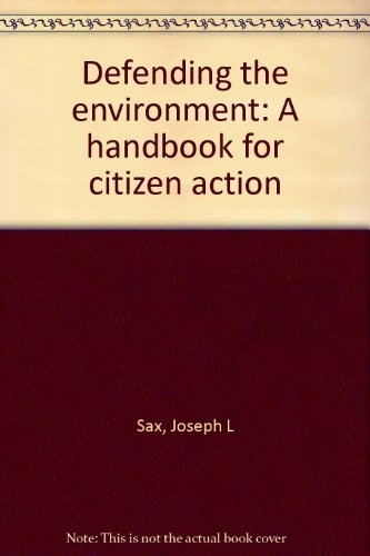 Cover for Defending the environment