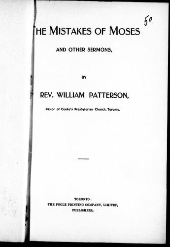 Cover for [T]he mistakes of Moses and other sermons