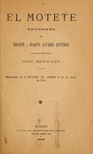 Cover for El motete