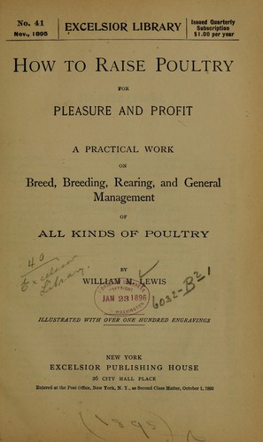 Cover for How to raise poultry for pleasure and profit