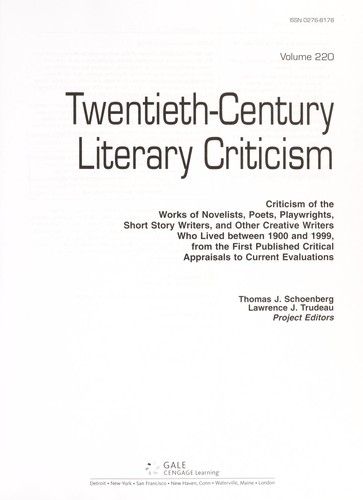 Cover for Twentieth-century literary criticism