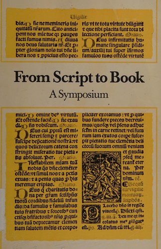 Cover for From script to book