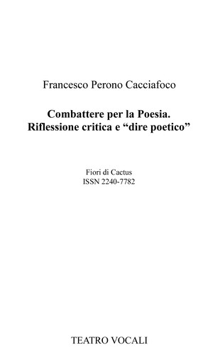Cover for Combattere per la Poesia