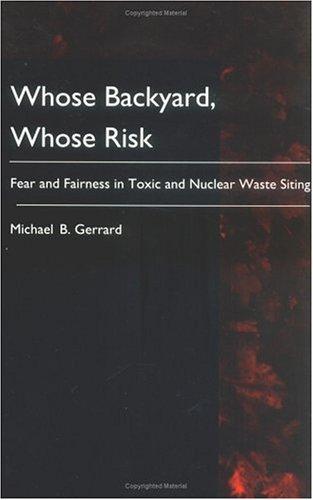 Cover for Whose Backyard, Whose Risk