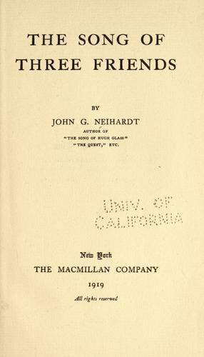 Cover for The song of three friends