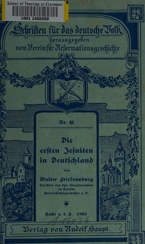 Cover for Die ersten Jesuiten in Deutschland