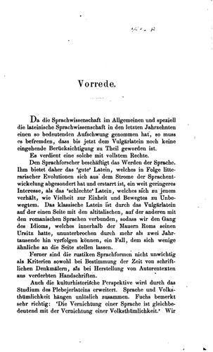 Cover for Der Vokalismus des Vulgärlatein.