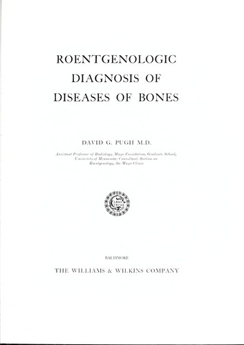 Cover for Roentgenologic diagnosis of diseases of bones.