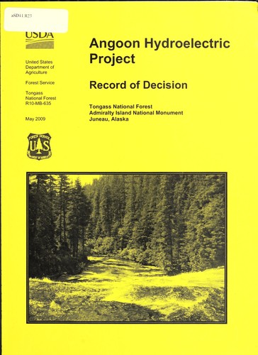 Cover for Angoon Hydroelectric Project