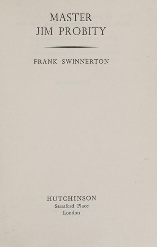 Cover for Master Jim Probity