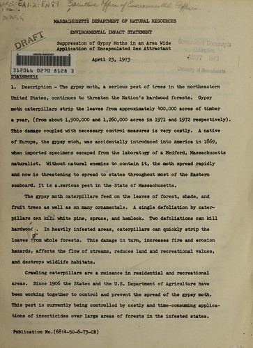 Cover for Environmental impact statement