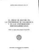 Cover for El oficio de rector en la Universidad de Salamanca y en las universidades hispanoamericanas