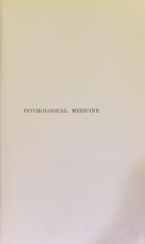 Cover for Psychological medicine